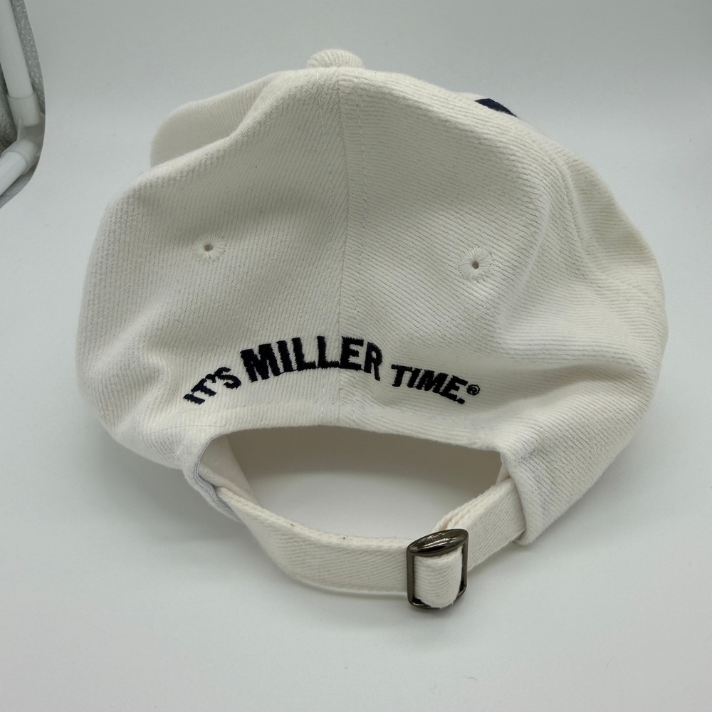 VINTAGE 2002 Miller Lite Super Bowl XXXVI Hat Men OSFM White Navy NFL Promo Cap - Picture 2 of 4